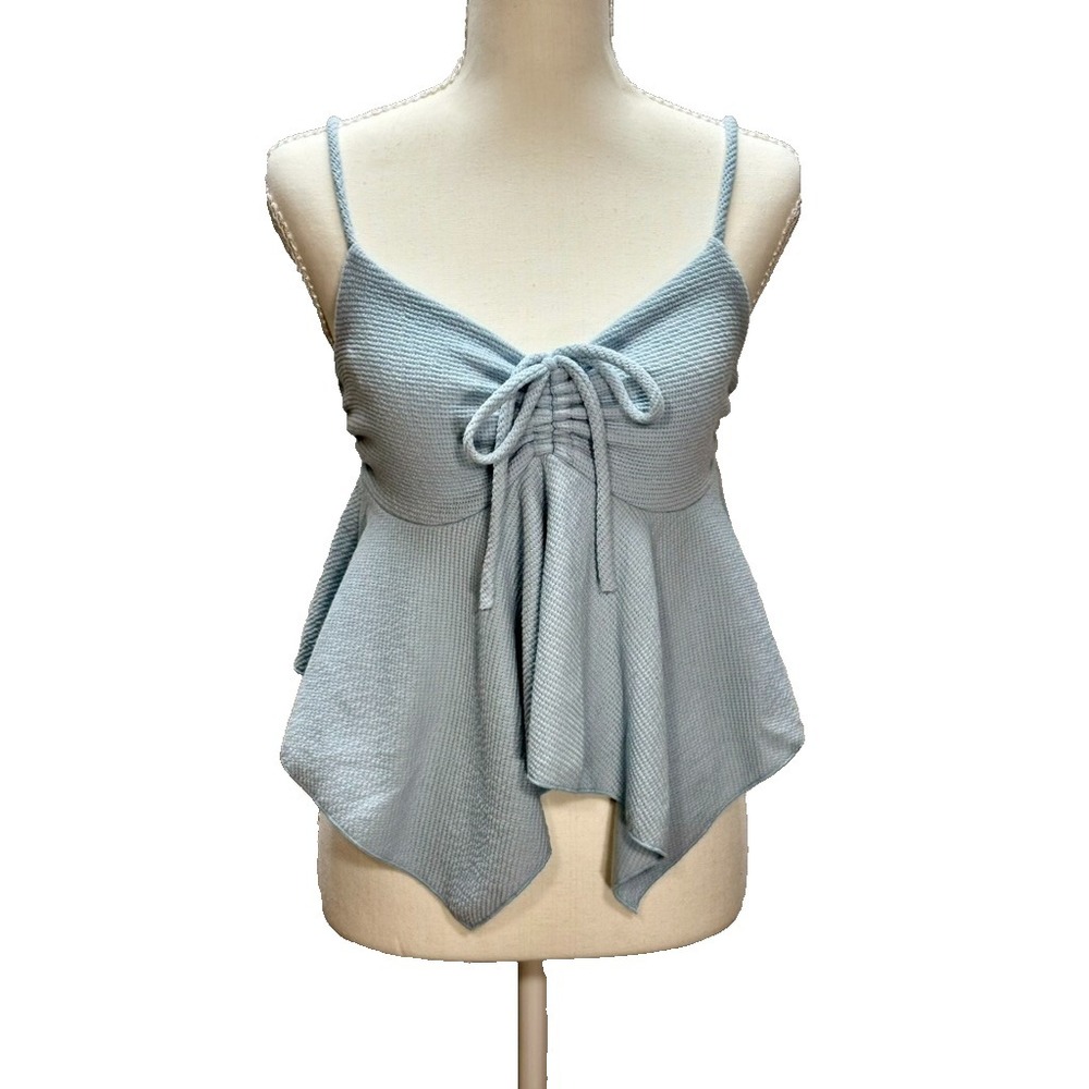 Babydoll Light Blue Tank Top Coquette Fairycore Y2K Small/Medium - Picture 3 of 7